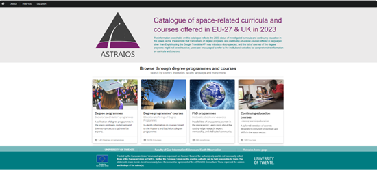 astraios catalogue of space curricula